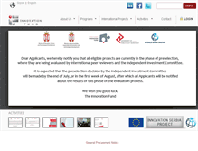 Tablet Screenshot of innovationfund.rs